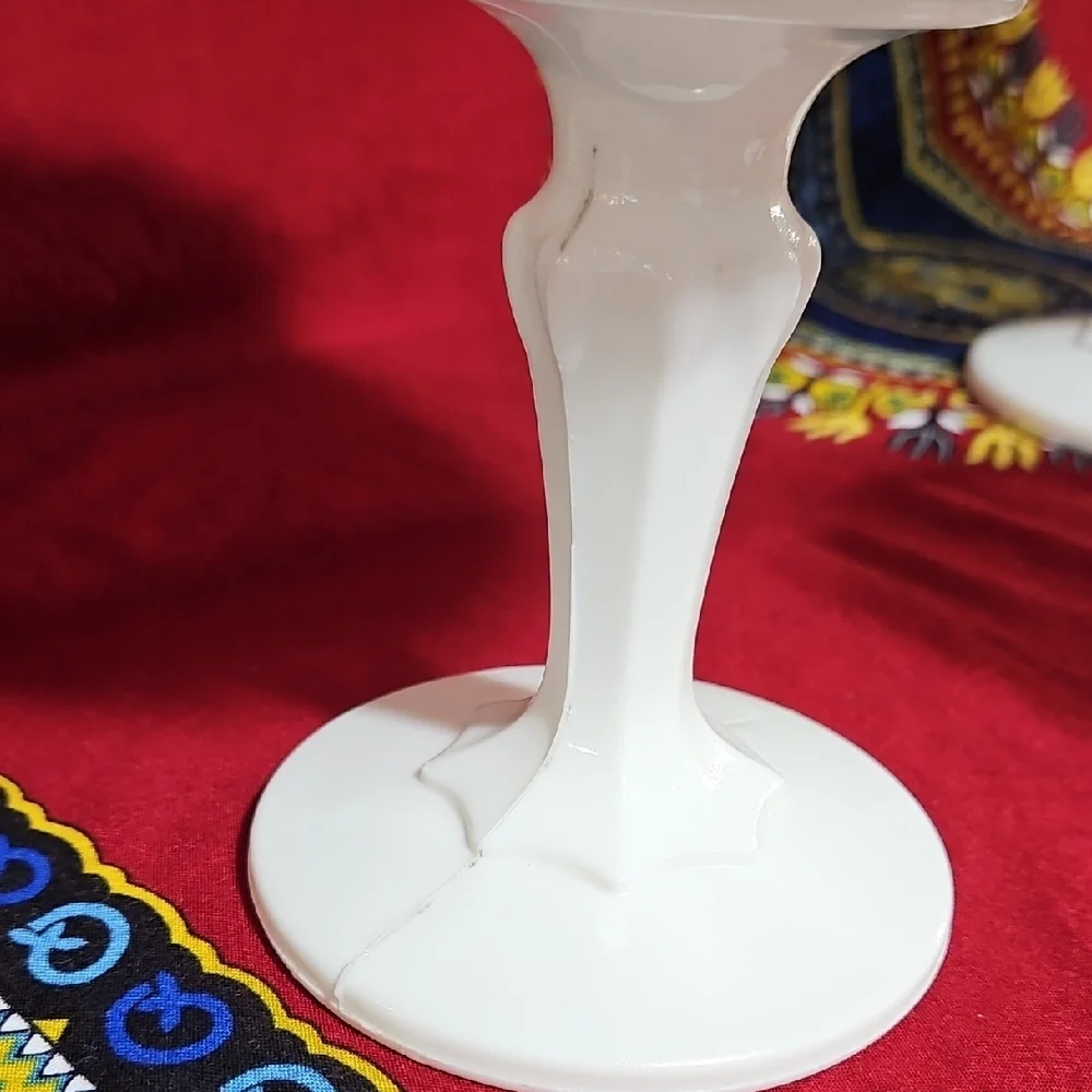 VTG Indiana Milk Glass Graduated Teardrop Compotes COLLECTOR SET OF 3 Wedding